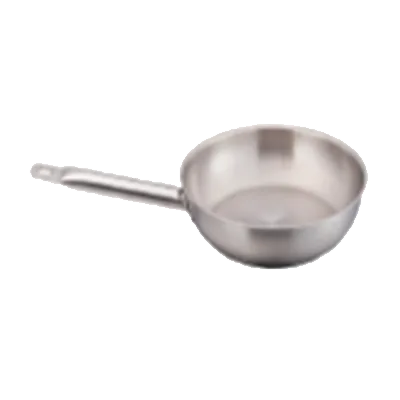 Omcan USA 80450 Fry Pan - 14-1/5" Diameter x 2-3/5" Deep Stainless Steel, Welded Handle NSF Uncoated