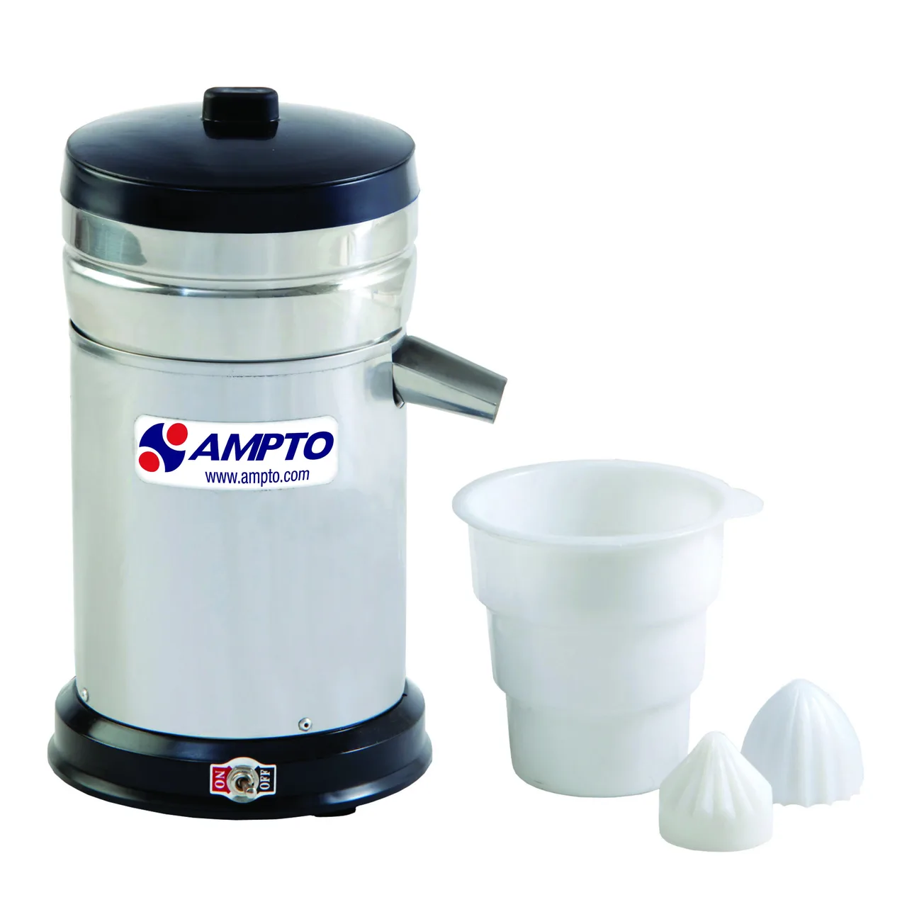 AMPTO ES4EA Electric Juicer Countertop Stainless Steel Body 1/2 HP