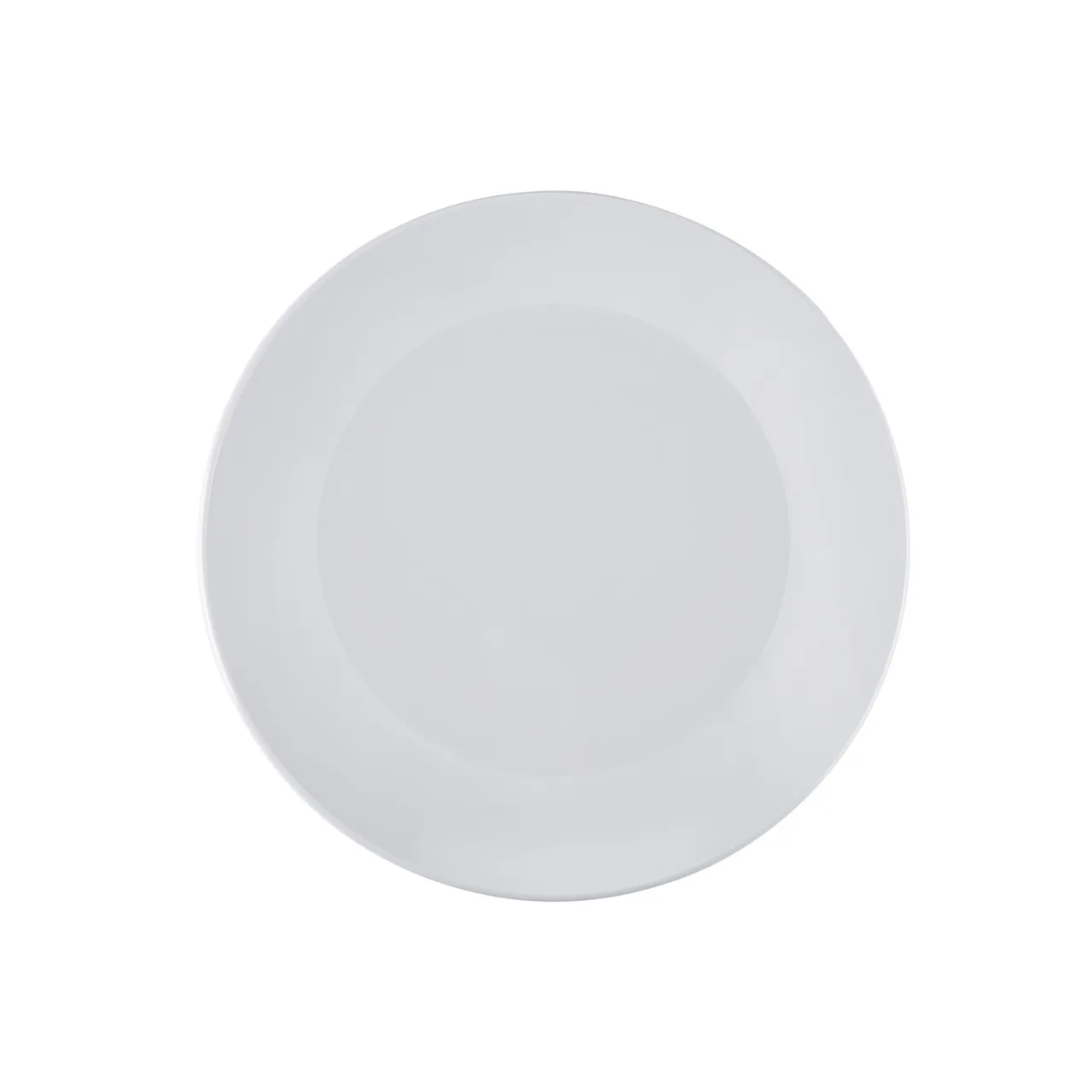 CAC China XBRC-21 Brighton Plate, 12" Round Melamine Platter, White, 22-25" H - 1 Dozen