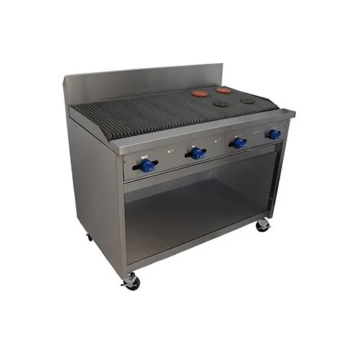 Comstock-Castle F34-4RB 48" Gas Restaurant Range, 48" Full Charbroiler w/ Iron Radiant Broiler, (1) Cabinet Base, 100.000 BTU