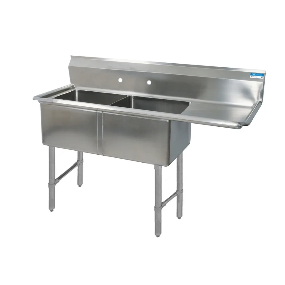 BK Resources BKS-2-1620-12-18RS Sink, Two Compartment