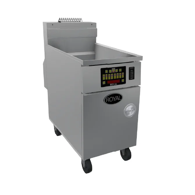 Royal Range of California RHEF-75-DM Full Pot Gas Fryer w/ 80-lb Capacity, Twin Baskets, 4 Burners