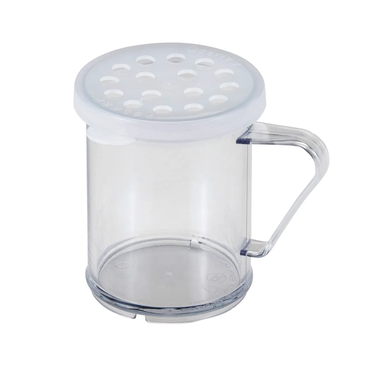 Cambro 96SKRP135 Camwear Shaker/Dredge, 10‑Ounce Polycarbonate, Perforated Top, Handle, Parsley Lid