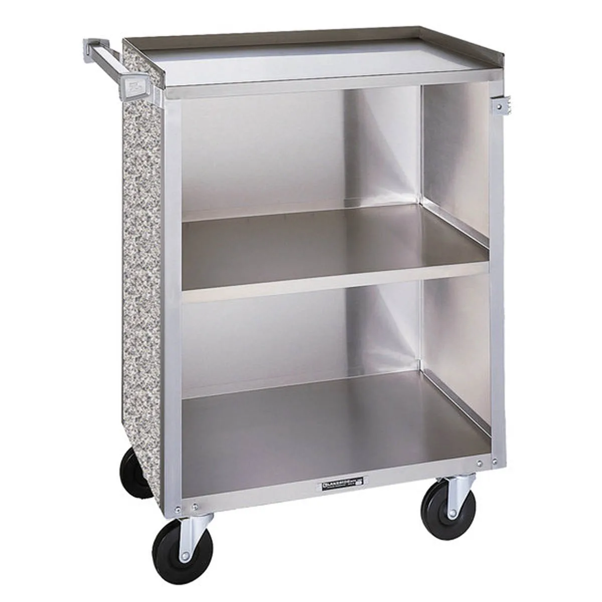 Lakeside 810 28" Metal Bus Utility Transport Cart w/ (3) Shelf, Stainless Steel 