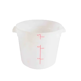 Thunder Group PLRFT306PP Food Storage Container, 6 Quart, Round, Stain Resistant