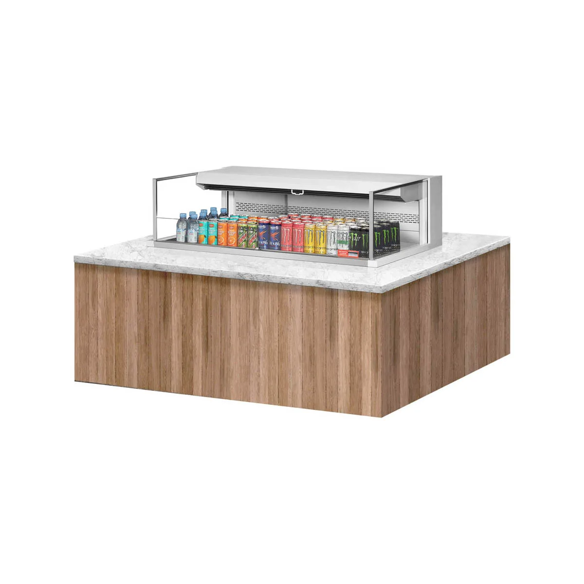Turbo Air TOM-48L-UF-W(B)-1SI-N 48" Drop In Open Refrigerated Deli Display Case