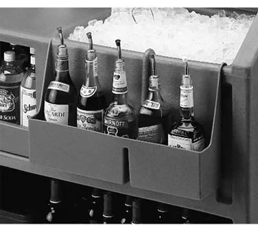 Cambro BAR54SR194 Speed Rail - 5-Bottle Hang-On Plastic, Granite, 19½" L x 4⅝" W, Fits Cambar Series