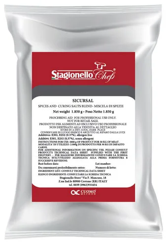 Omcan USA 47008 Curing Salts & Spice Blend For Rapid Salami Fermentation, 1.85 Kg Bag - 1/Bag
