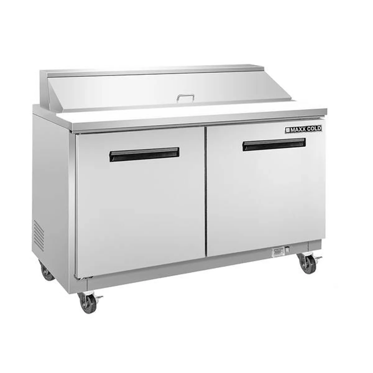 Maxx Cold MXCR48SHC 48" Refrigerated Sandwich/Salad Prep Table w/ 2 Doors, 12 cu. ft.