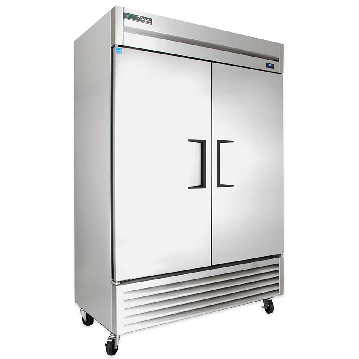 True T-49F-HC 54" 2-Solid Door Reach-In Freezer, Bottom Mounted, 49 cu. ft., Stainless Steel Front, Aluminum Sides