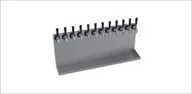 Krowne KWMDT-14S Wall Mounted Drip Tray, 14 Faucet Slots, 48" OA Length, Brushed Stainless, Bamboo