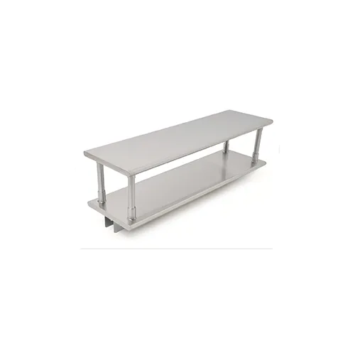 Eagle Group PTS-18144-2 Stainless Steel Eagle Pass-Thru Shelf with Overshelf - 144"W x 18"D