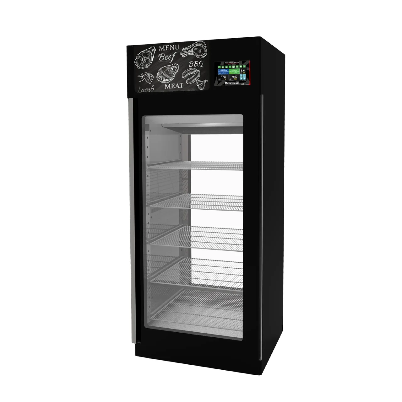 Omcan USA 46184 - Stagionello Evo Meat Curing Cabinet, 35-5/8", 330 lb, Black, 3,500W 220V, 5 Shelves