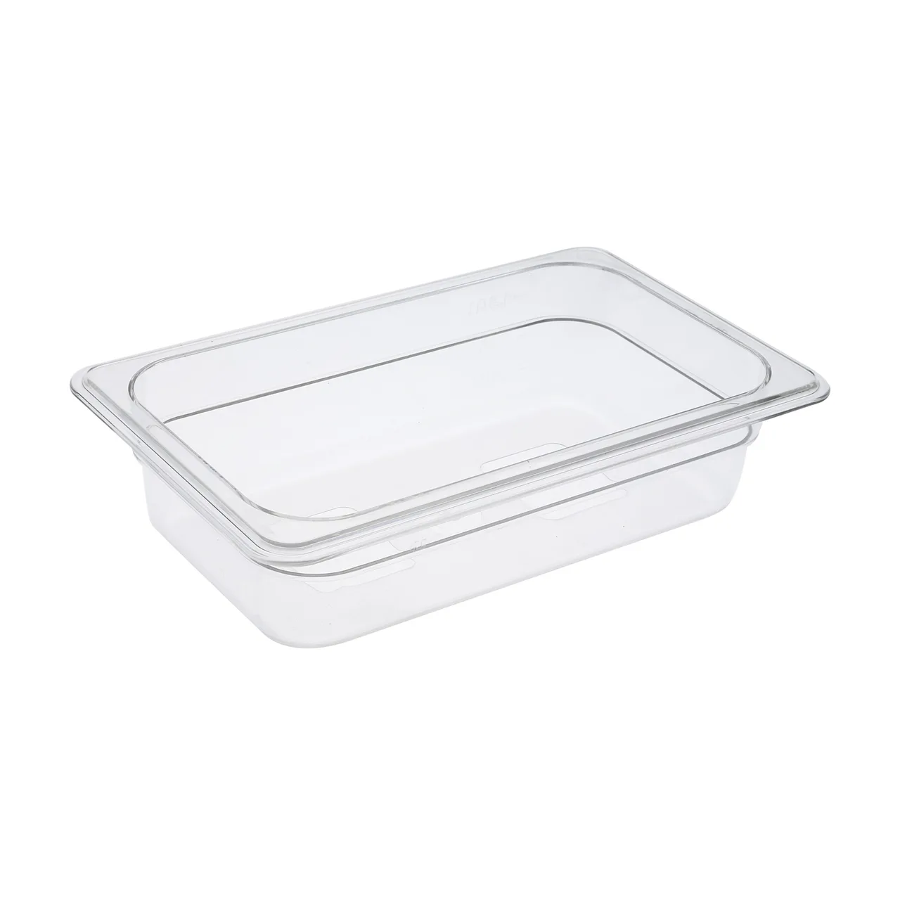 CAC China PCFP-Q2 Polycarbonate Food Pan, 1/4-Size, 2-1/2" Deep, Clear, Non-Stick Interior