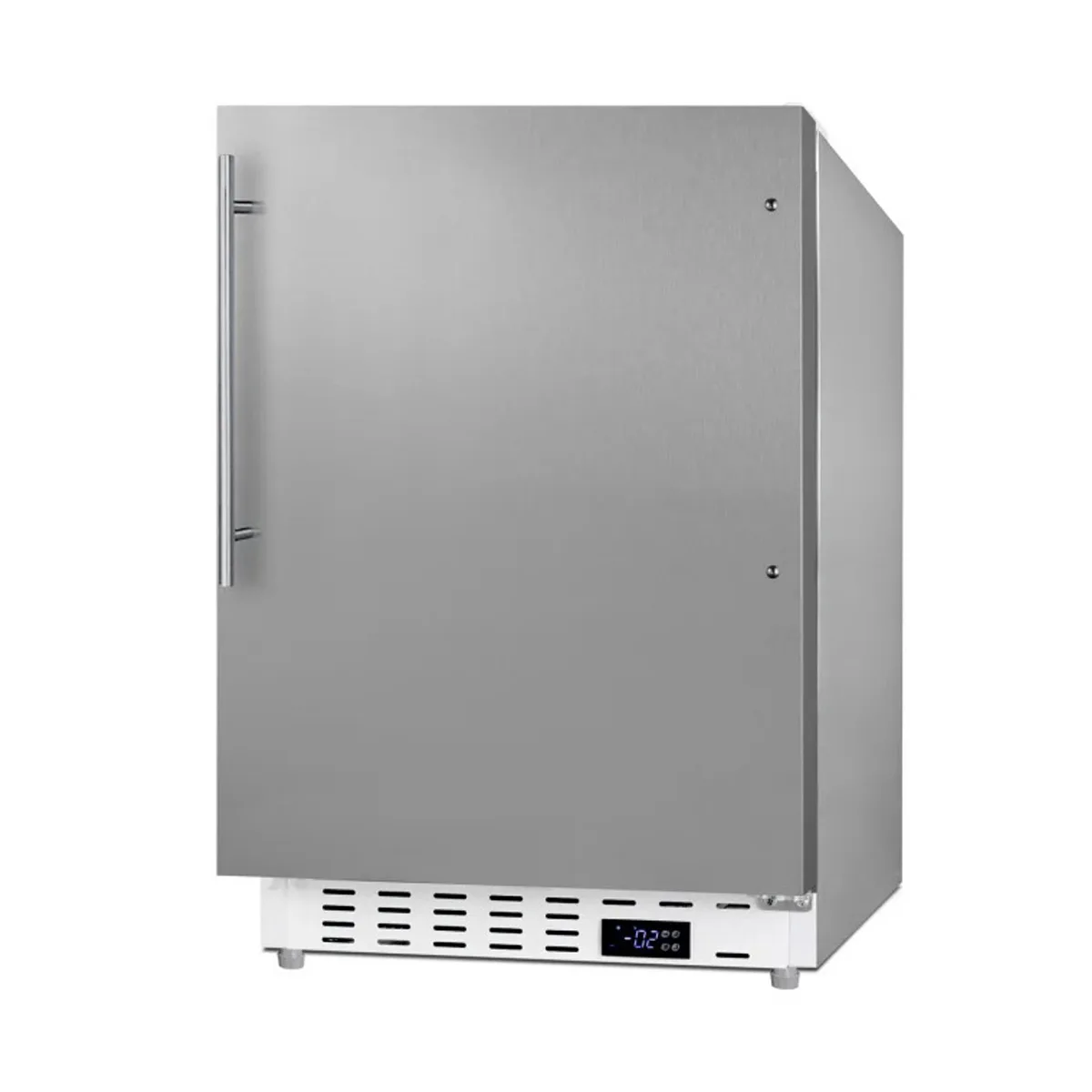 Summit ALFZ36CSSHV 20" Built-in or Freestanding Undercounter Freezer, Stainless Steel, Pro-Style Handle, 2.68 cu. ft.