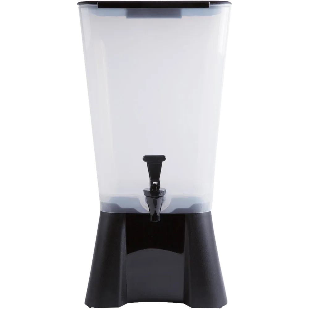 Omcan USA 81122 Juice & Beverage Dispenser - Single 20‑Qt Poly Tank, Black Base, Tap, NSF