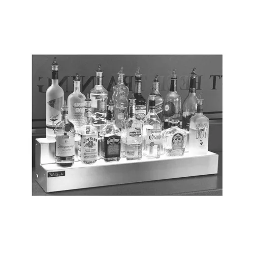 Perlick LMD2-84L 84" 2‑Tier Lighted Display, Stainless Steel, White LED, 70‑96" Width, 100‑240V 1.2A