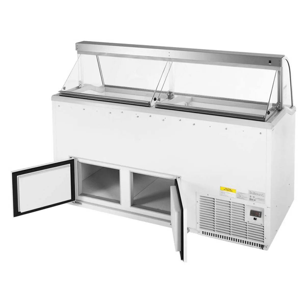 Turbo Air TIDC-70W-N 68" Ice Cream Dipping Cabinet w/ Curved Sneeze Guard