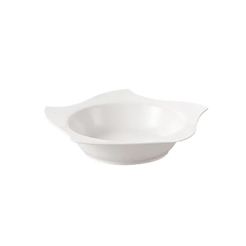CAC China STA-120 Star Pasta Bowl, 40 Oz (1-1/4 Qt) Porcelain, Bone White, 12" Diameter - Dozen