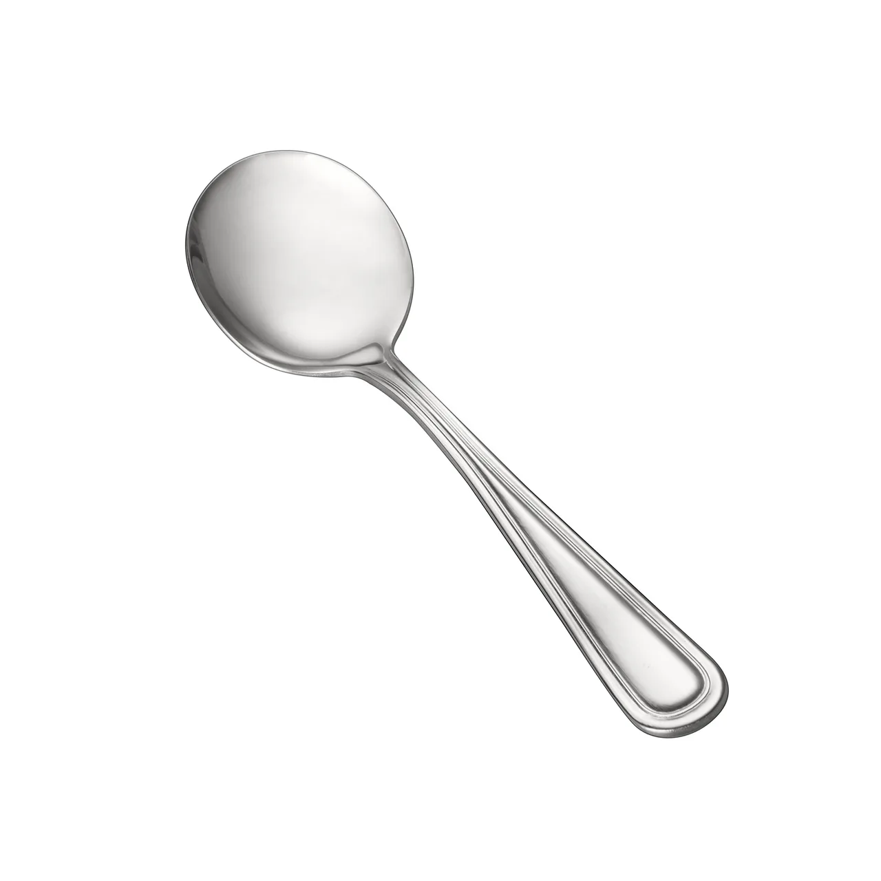 CAC China 3002-04 Bouillon Spoon, 6-3/8" Length, Heavy Weight, 18/0 Stainless Steel - 1 Dozen