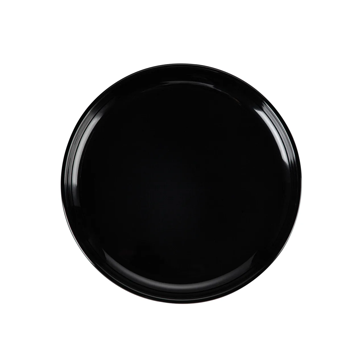 CAC China XCOP-20-K Cooper Plate, 11-1/2" Dia x 1" H, Round Coupe, Porcelain Black - Dozen