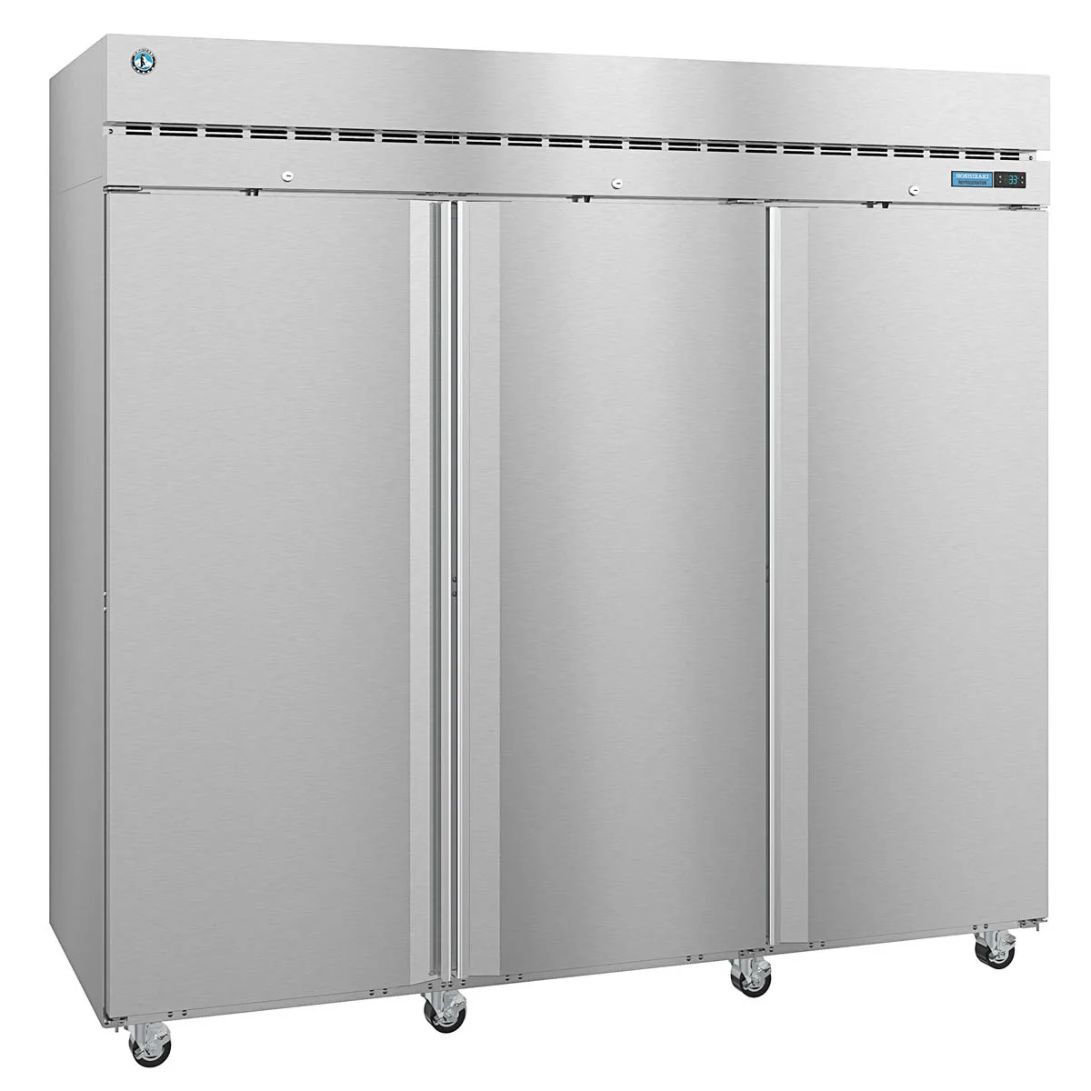 Hoshizaki R3A-FS 82" 3-Section Reach-In Refrigerator w/ 3 Solid Full Doors, Top Mounted, Stainless Steel, 79 cu. ft.