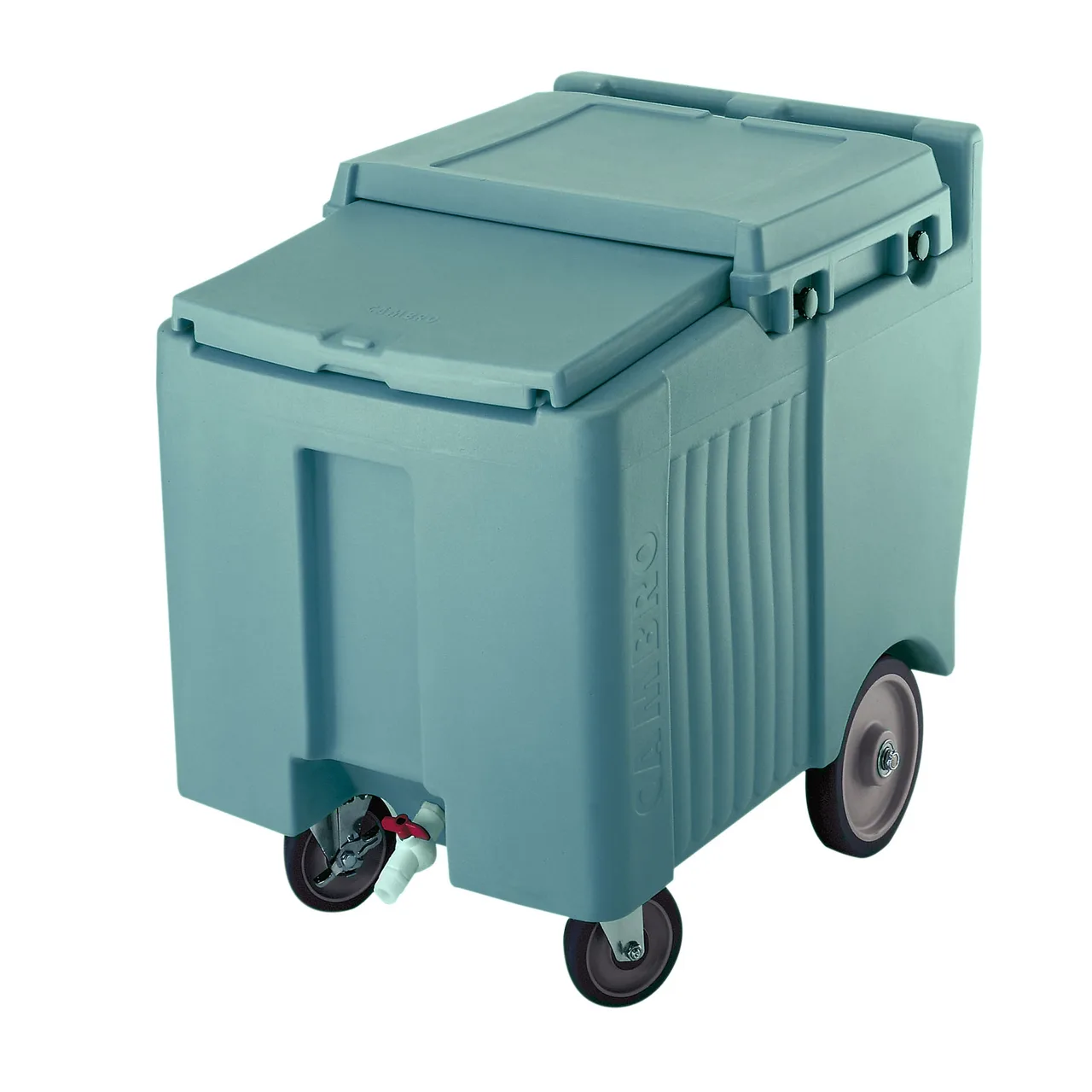 Cambro ICS125L401 Plastic Mobile Ice Bin / Ice Caddy, 125 lb, Slate Blue