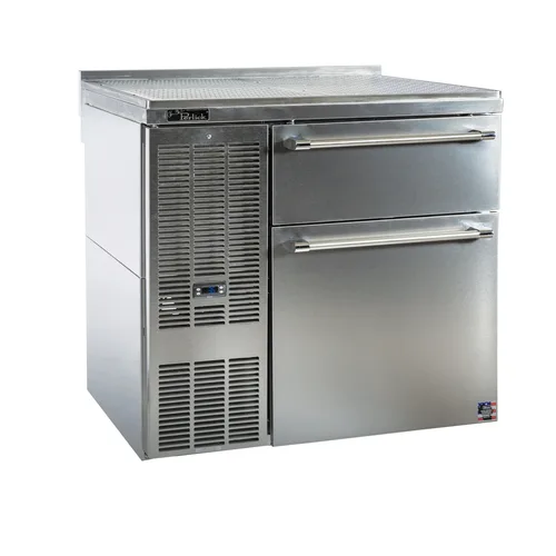 Perlick BBS36C 36" 1-Section WorkTop Refrigerator w/ 2 Drawers, 7.4 cu. ft.