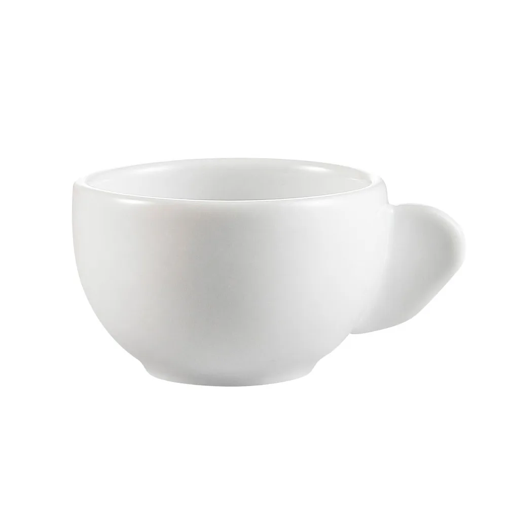 CAC China RCN-37B Clinton Demitasse Cup, 3 oz (2.75" Dia x 1.75" H), White Porcelain, Safe - 1 Dozen