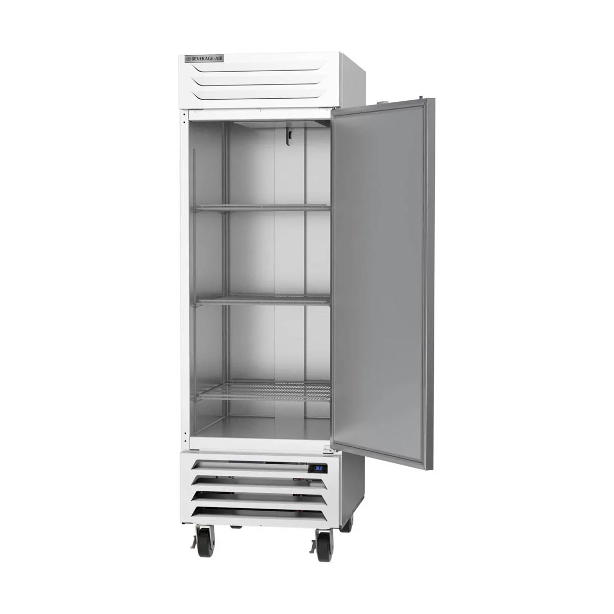 Beverage Air RB23HC-1S 27" 1-Section Reach-In Refrigerator w/ Solid Full Door, Bottom Mounted, Aluminum Interior, 23 cu. ft.
