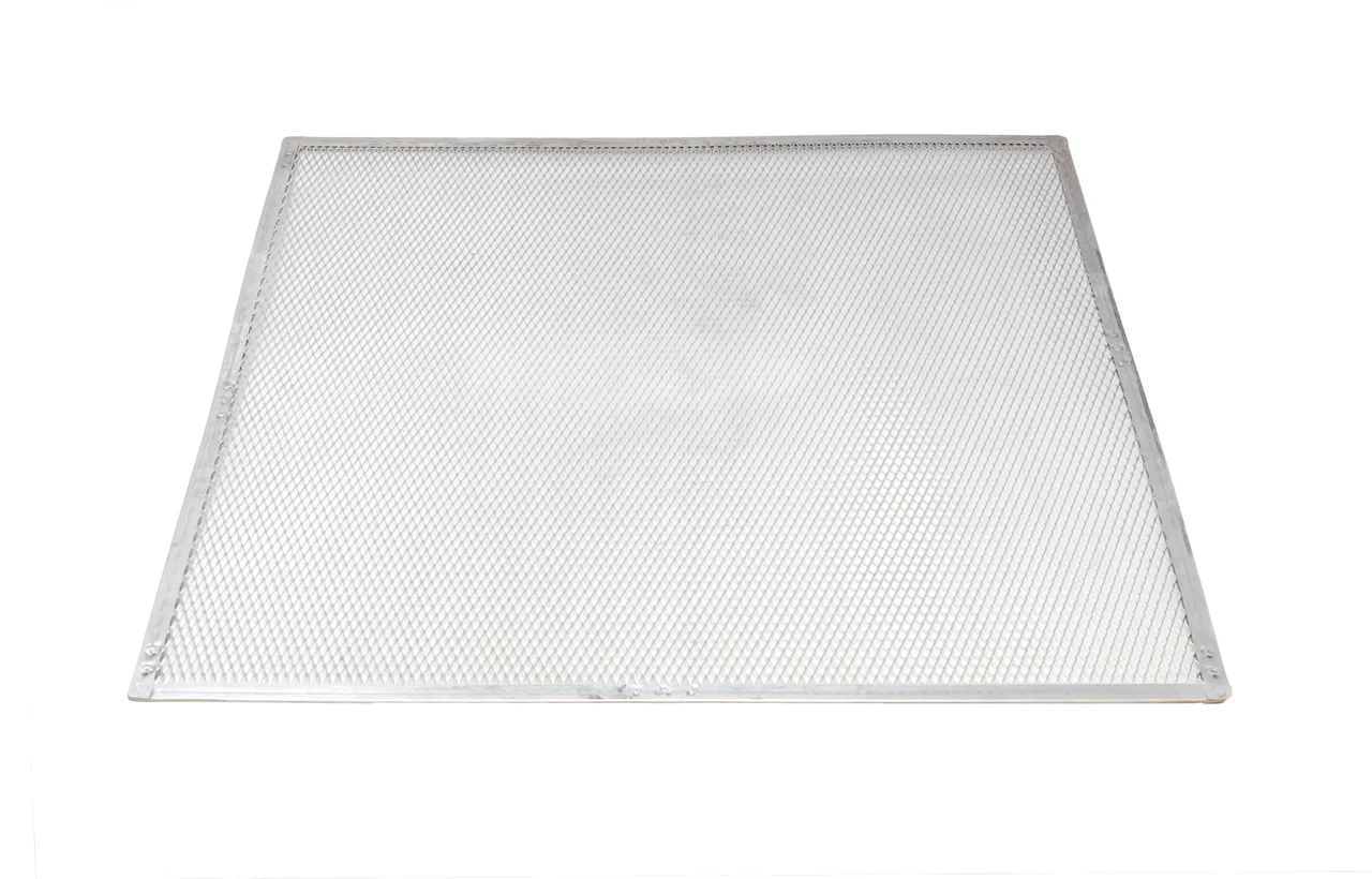 Omcan USA 13467 Pizza Screen - 22" Square Crimped Aluminum Professional Baking Disk