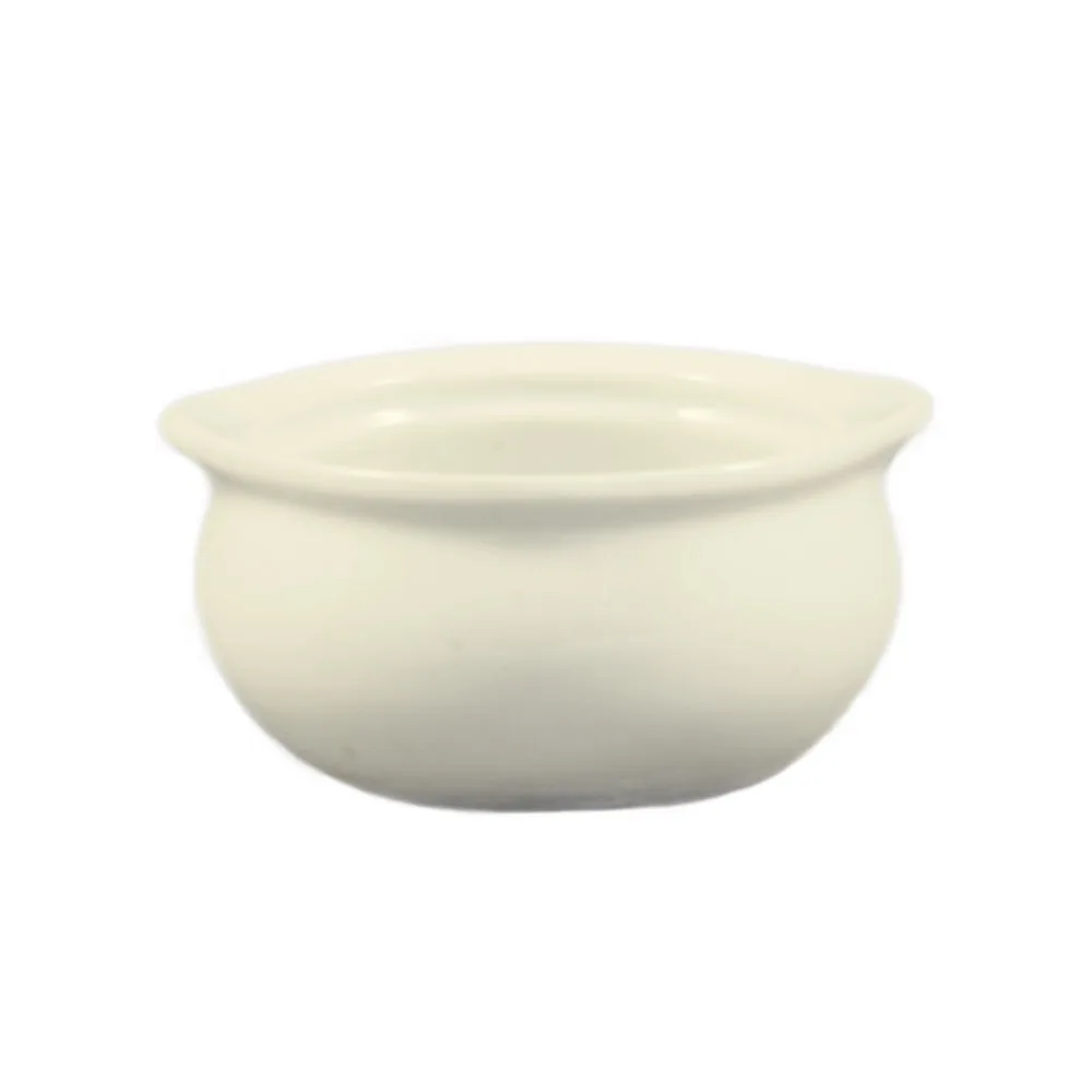 CAC China OC-12-W - Onion Soup Crock, 12 oz (5" Dia x 2-3/8" H), Ceramic, Microwave Safe - 1 Dozen