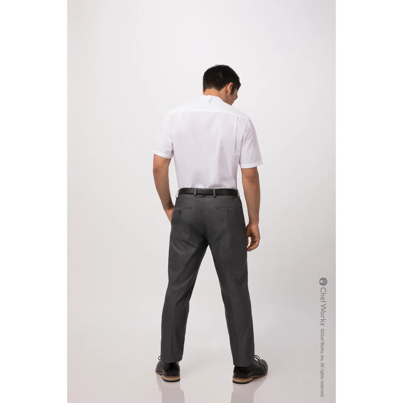 Chef Works SHC08-WHT-2XL Men's Seersucker Cook Shirt, 2XLarge, White, Poly/Cotton