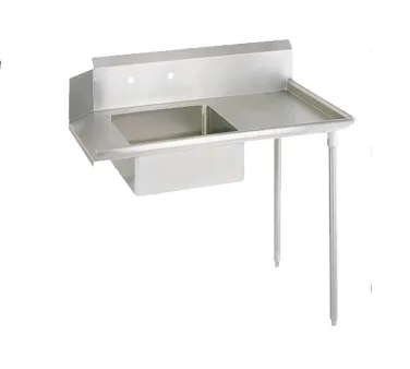 BK Resources BKSDT-60-R 60" Straight Soiled Dishtable w/ Left Table, Pre-Rinse Sink, 10" Backsplash