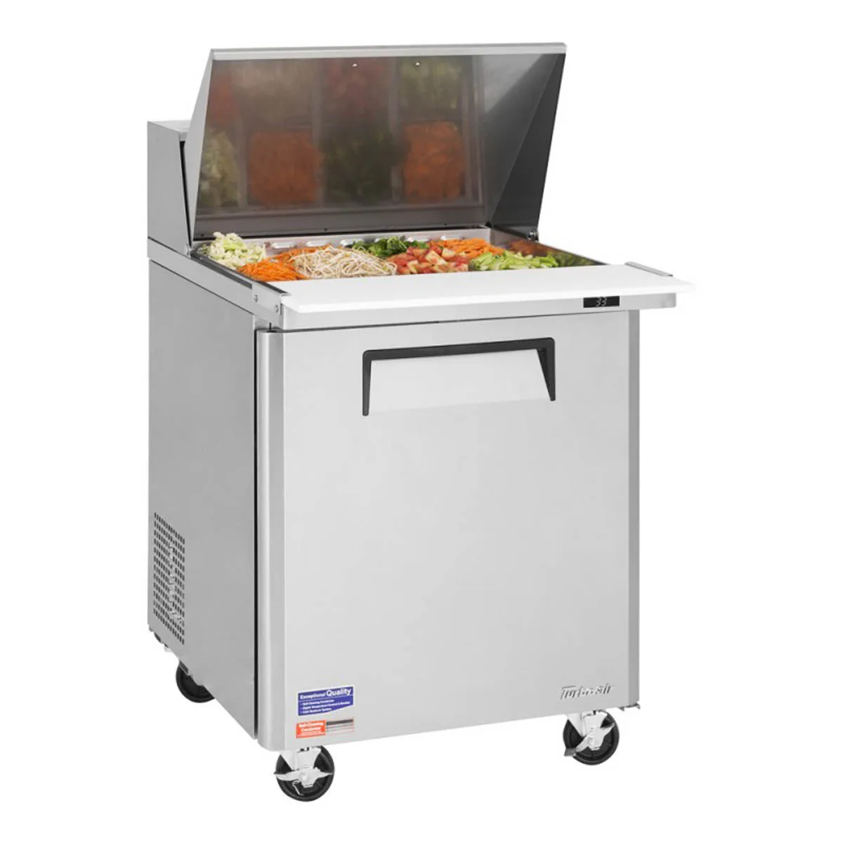 Turbo Air MST-28-12-N 27" Mega Top Sandwich/Salad Prep Table w/ 1 Door, 12 Pans