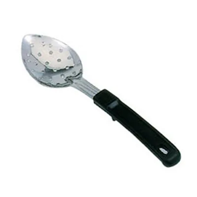 Omcan USA 80730 11" Stainless Steel Perforated Basting Spoon with Stop-Hook Handle
