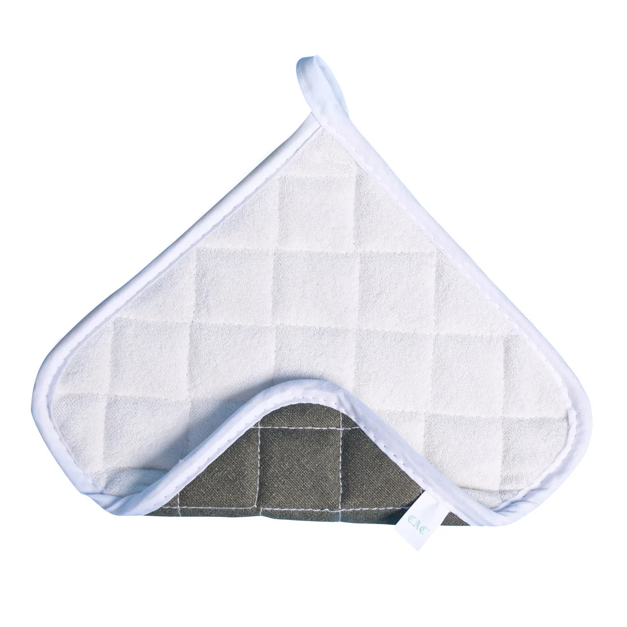 CAC China PHTR-8F Pot Holder, 8" x 8", Green Terry, Heat‑Resistant 400°F, Flame‑Retardant, - 1 Dozen