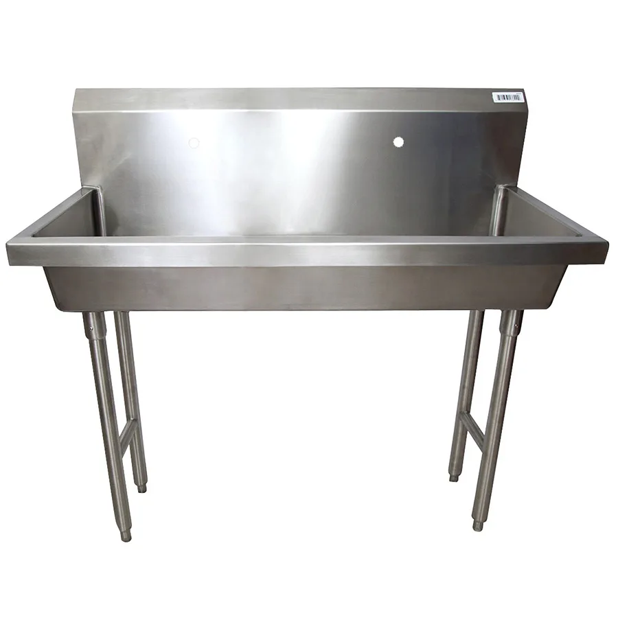 BK Resources MSHS-48F1 48" Freestanding Hand Sink without Faucet - 14 gauge / Single Hole