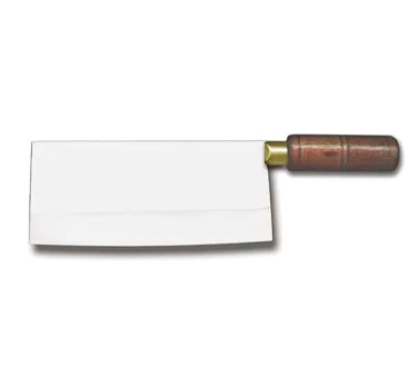 Omcan USA 10556 Chinese Cleaver Knife, 8.5" Stainless Steel Blade, Wood Handle, 8" Length, Cutlery