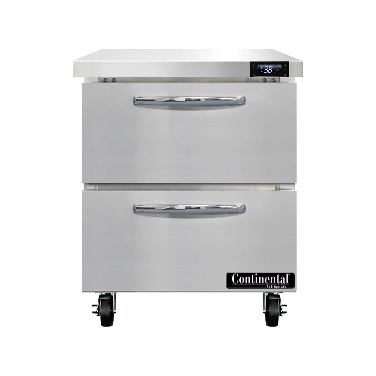 Continental Refrigerator SW27N-D 27" 1-Section WorkTop Refrigerator w/ 2 Drawers, 7.4 cu. ft.