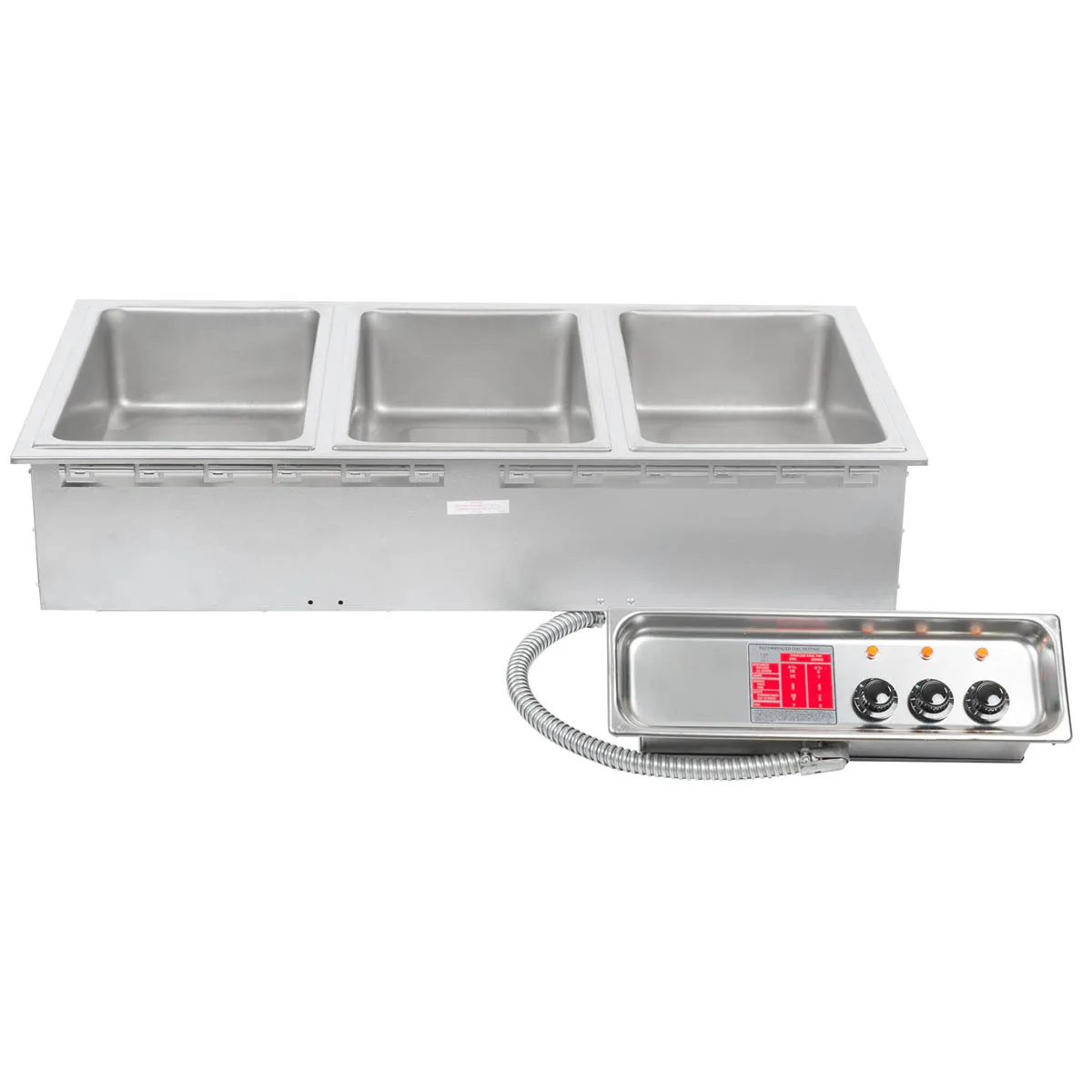 APW Wyott HFW-3S Hot Food Well Unit, Drop-In, Electric, (3) 12" X 20" Wells