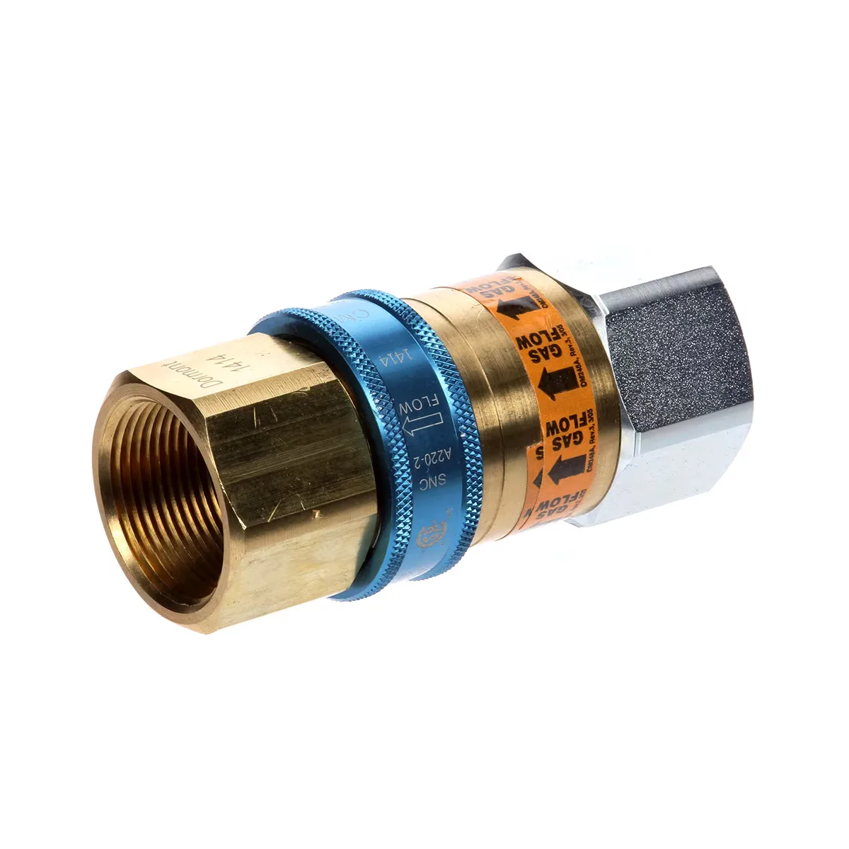 Dormont A125 1-1/4" (32 mm) Snapfast™ QD Push Inlet Water Connector, Brass Finish / Thermal Shutoff