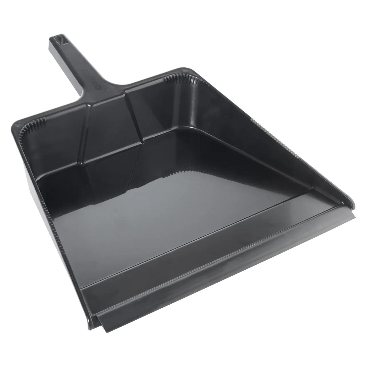 Winco DP-1618K Black Plastic Dust Pan, Large, Plastic - 18"W x 16"D x 5-1/4"H