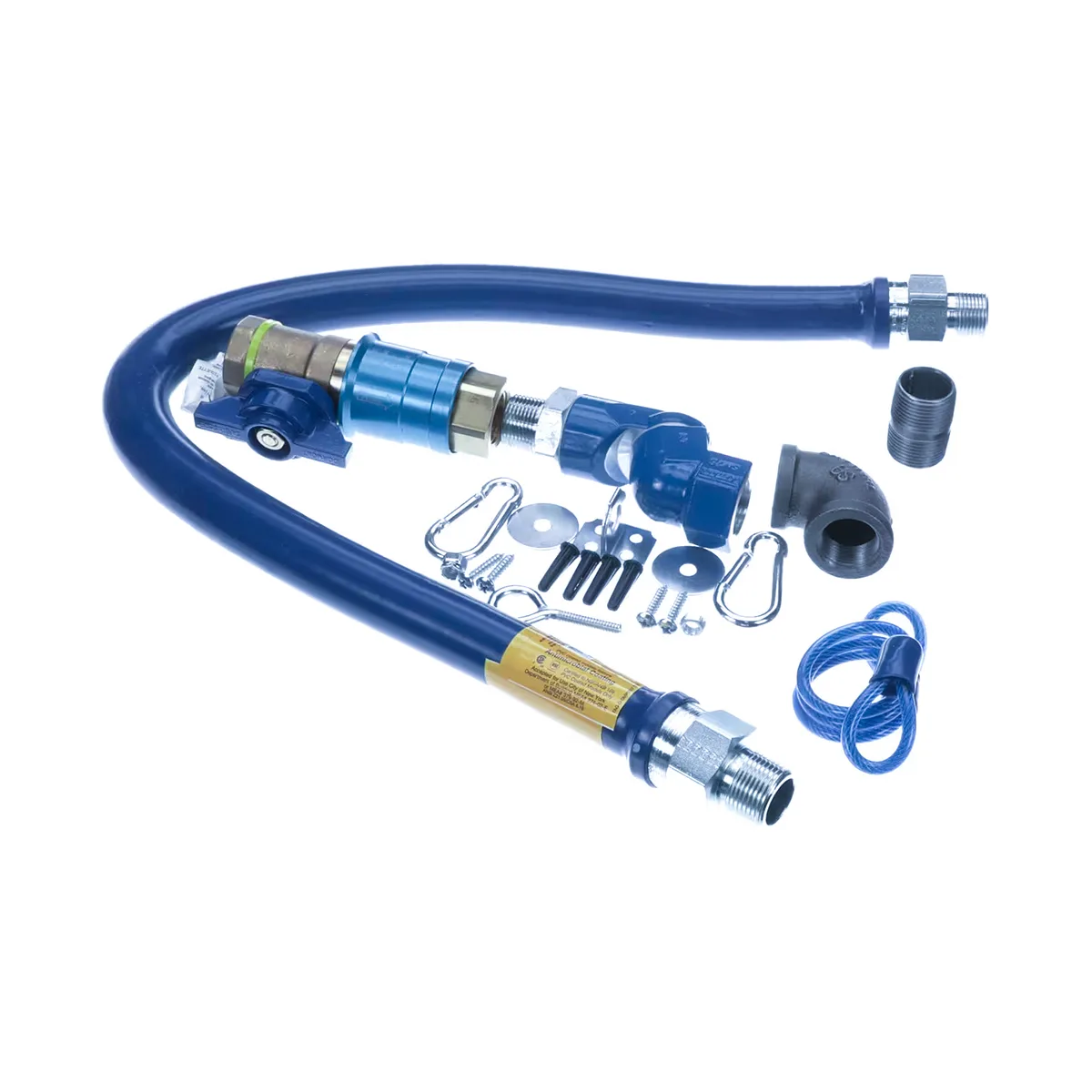 Dormont 1675KITCFS36 Deluxe Safety Quik 36" Gas Connector Kit w/ Swivel MAX, Elbow, Restraining Cable 
