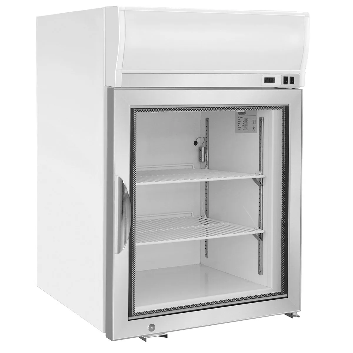Maxx Cold MXM1-4FHC - 24.3" Wide Countertop Freezer, 4.2 cu.ft, Glass Door, White Steel, Thermostat