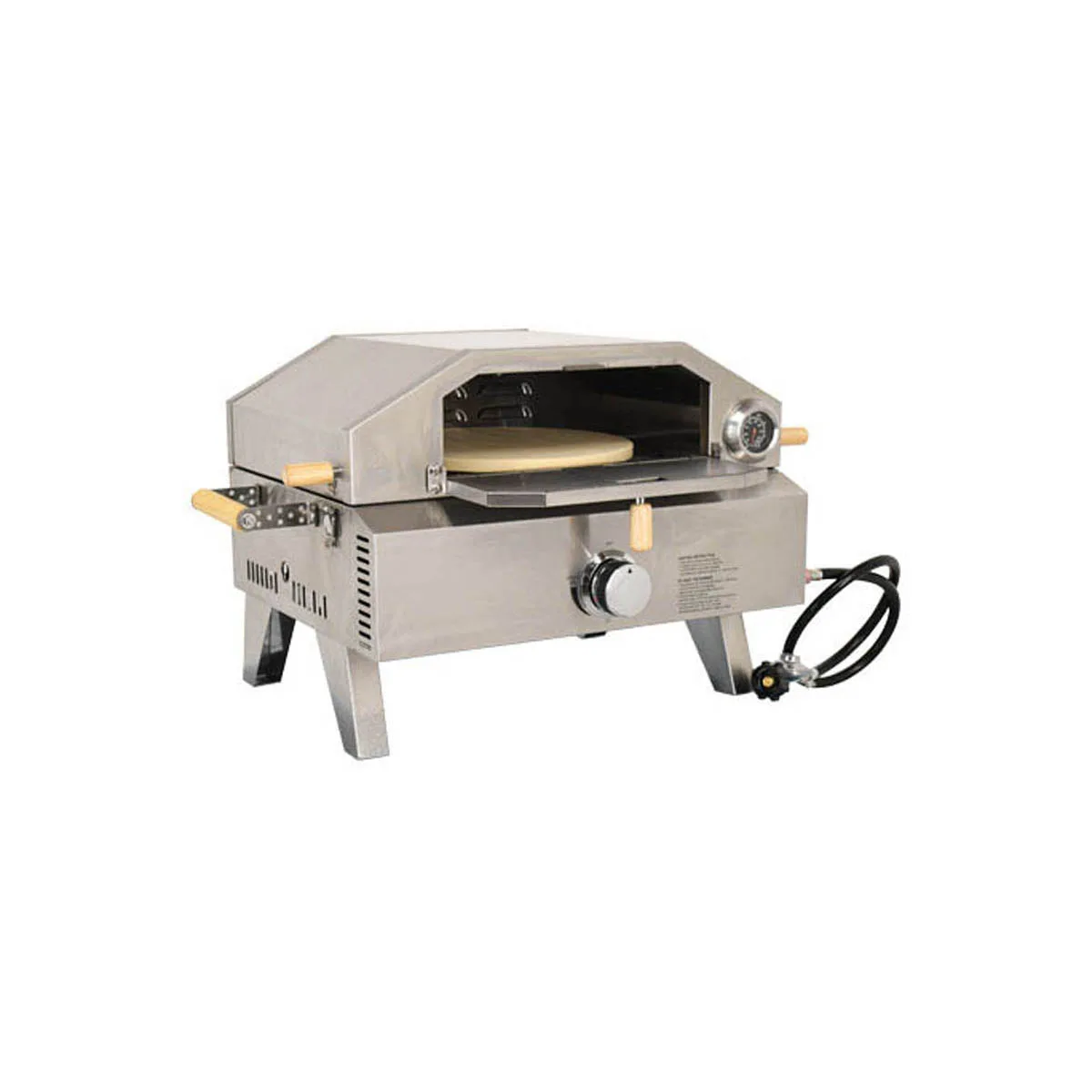 Omcan USA 49112 28" Single Deck Gas Countertop Pizza Oven w/ Foldable Legs, Propane Gas