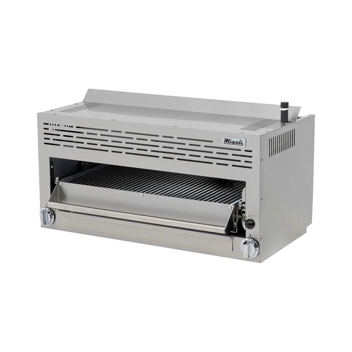 Migali C-SM-36-LP 36" Infrared LP Gas Salamander Broiler w/ Manual Controls, 43.000 BTU