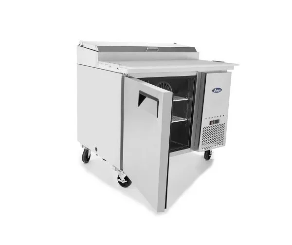 Atosa USA MPF8201GR 44" One Section Refrigerated Pizza Prep Table, 9.7 cu. ft.