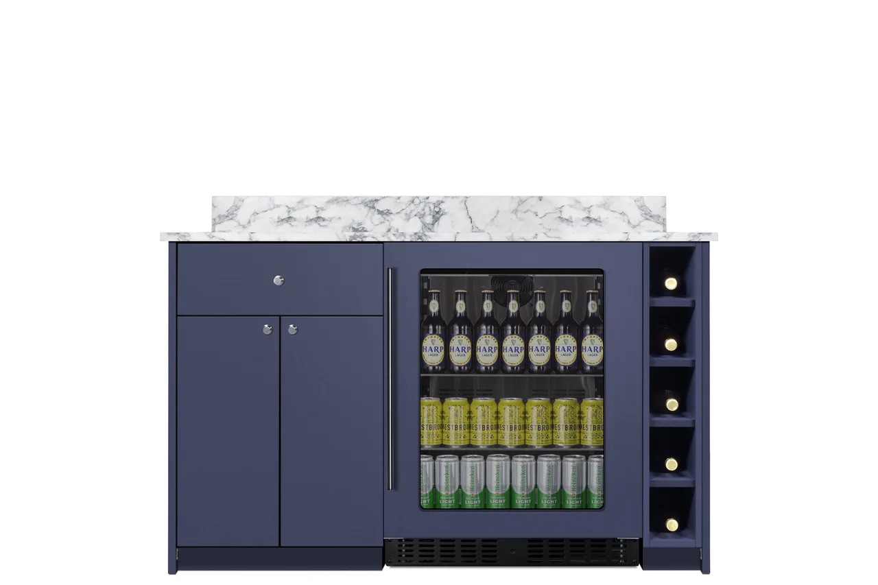Summit MESAMN33 Turnkey Mesa Dry Bar, Ada-Height, Midnight Navy Finish