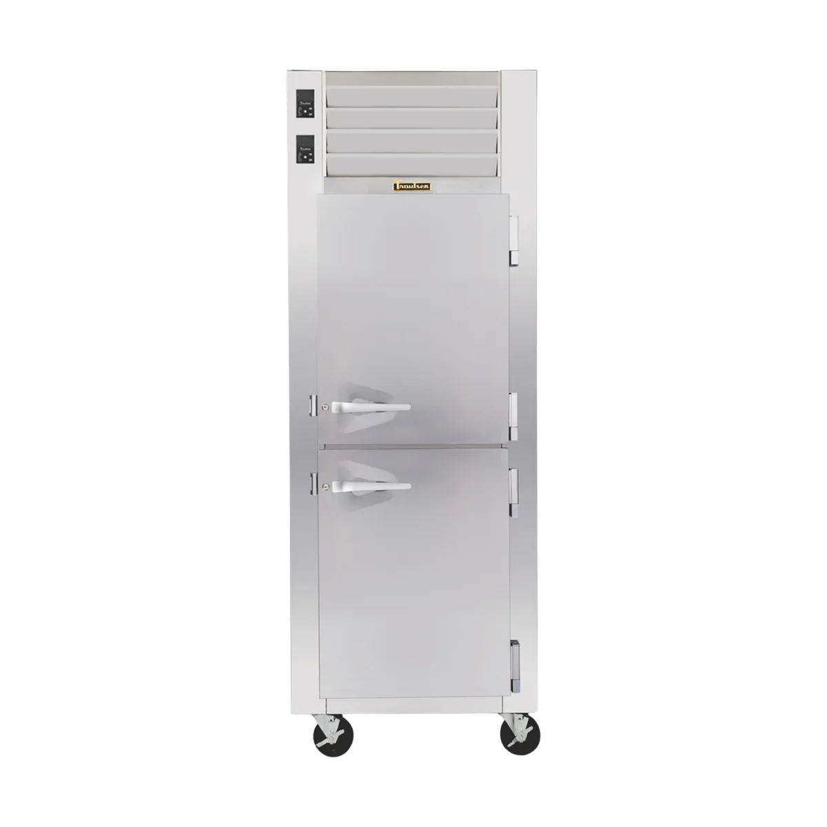 Traulsen RDT132KUT-HHS 24" 1-Section Reach-In Refrigerator Freezer Combo w/ 2 Half Solid Doors, All Stainless Steel